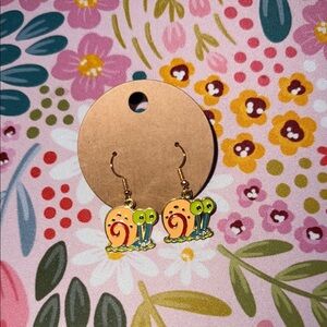 Colorful Gary Snail Earrings